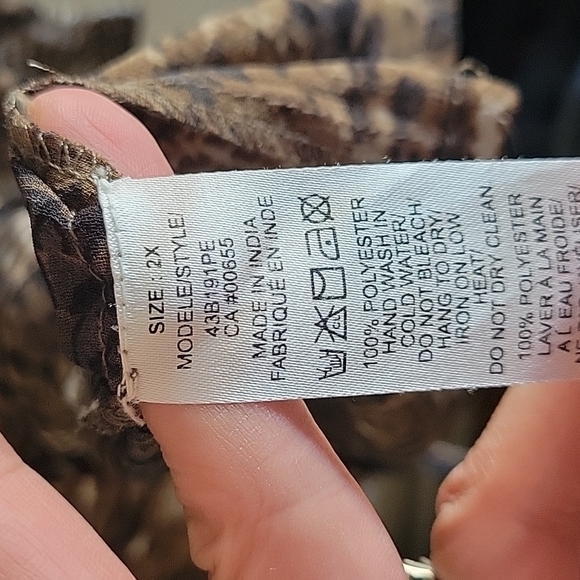 PENNINGTONS Sheer Button-down Shirt US 2XL - Picture 5 of 8